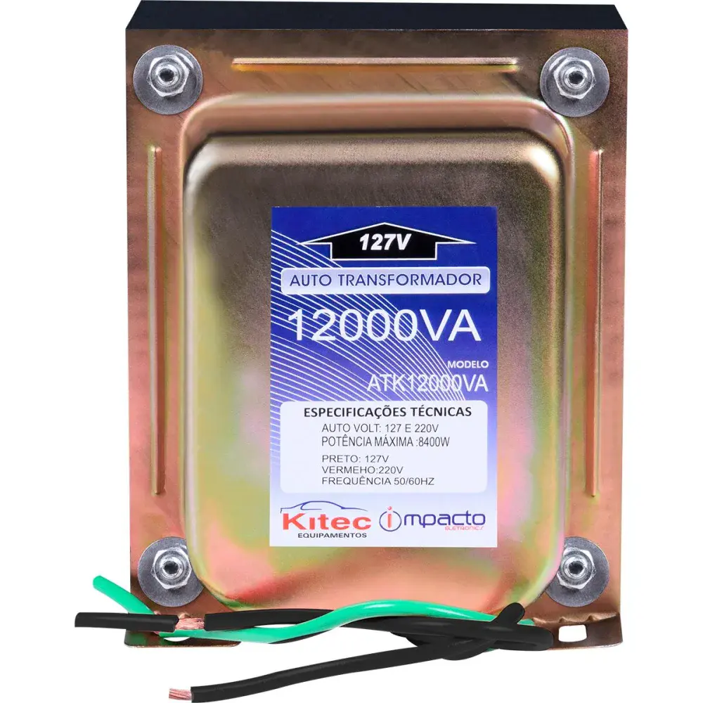 Autotransformador tripolar 12.000VA 8400W bivolt Kitec — fotografia de referência