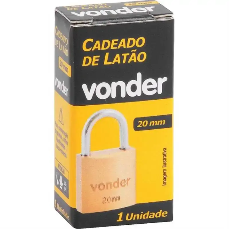 Cadeado de latão 20 MM Vonder — fotografia 2