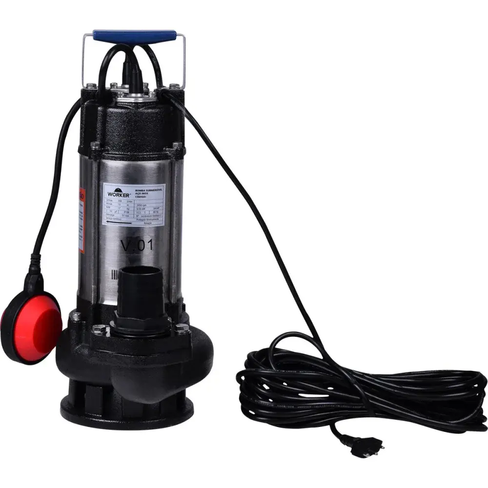 Bomba submersível esgoto 3/4HP 550W Worker — fotografia de referência
