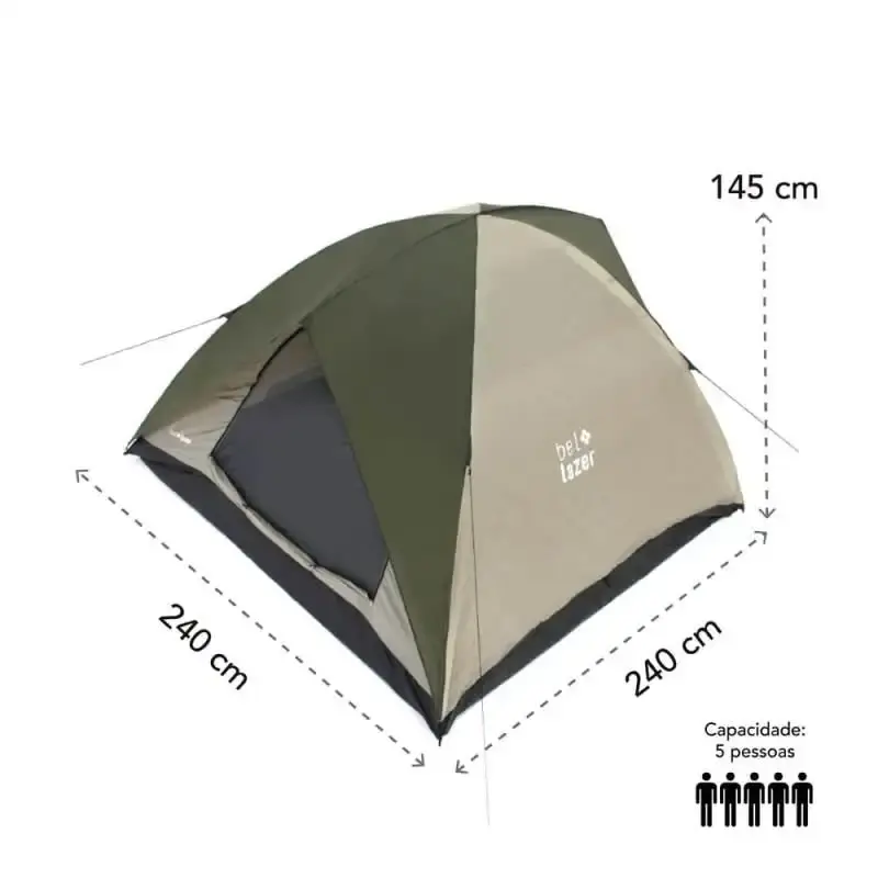 Barraca camping araguaia alta premium cobertura para 5 pessoas BEL — fotografia 8