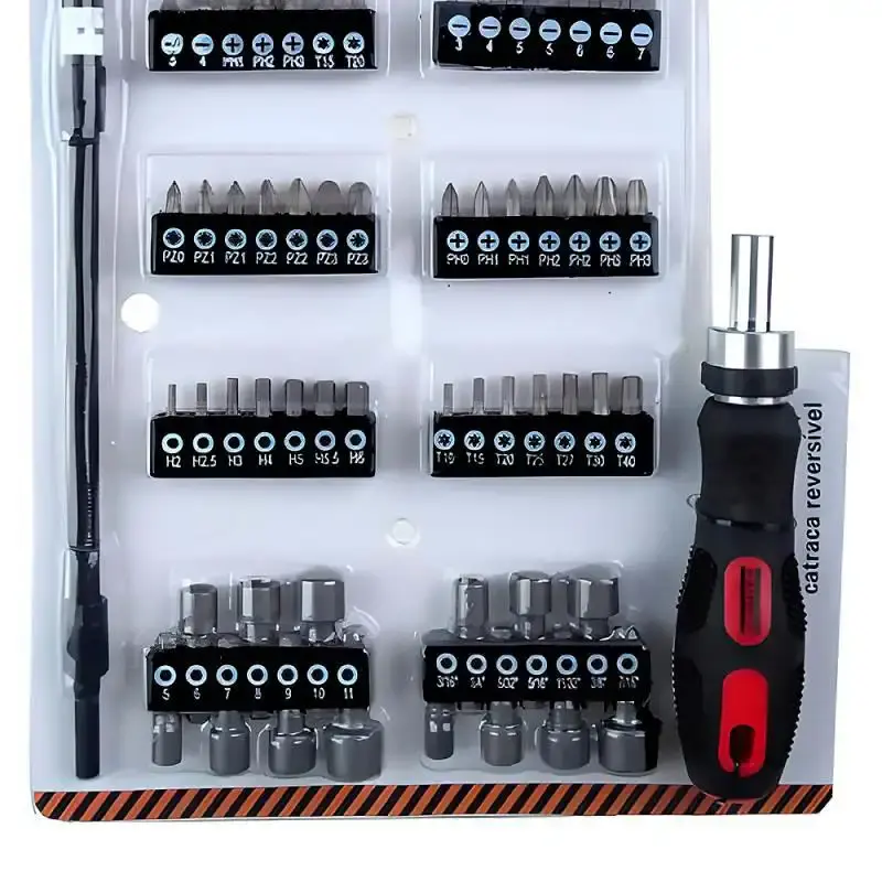 Kit de bits e soquetes com 58 peças 3517829 Starfer — fotografia 3