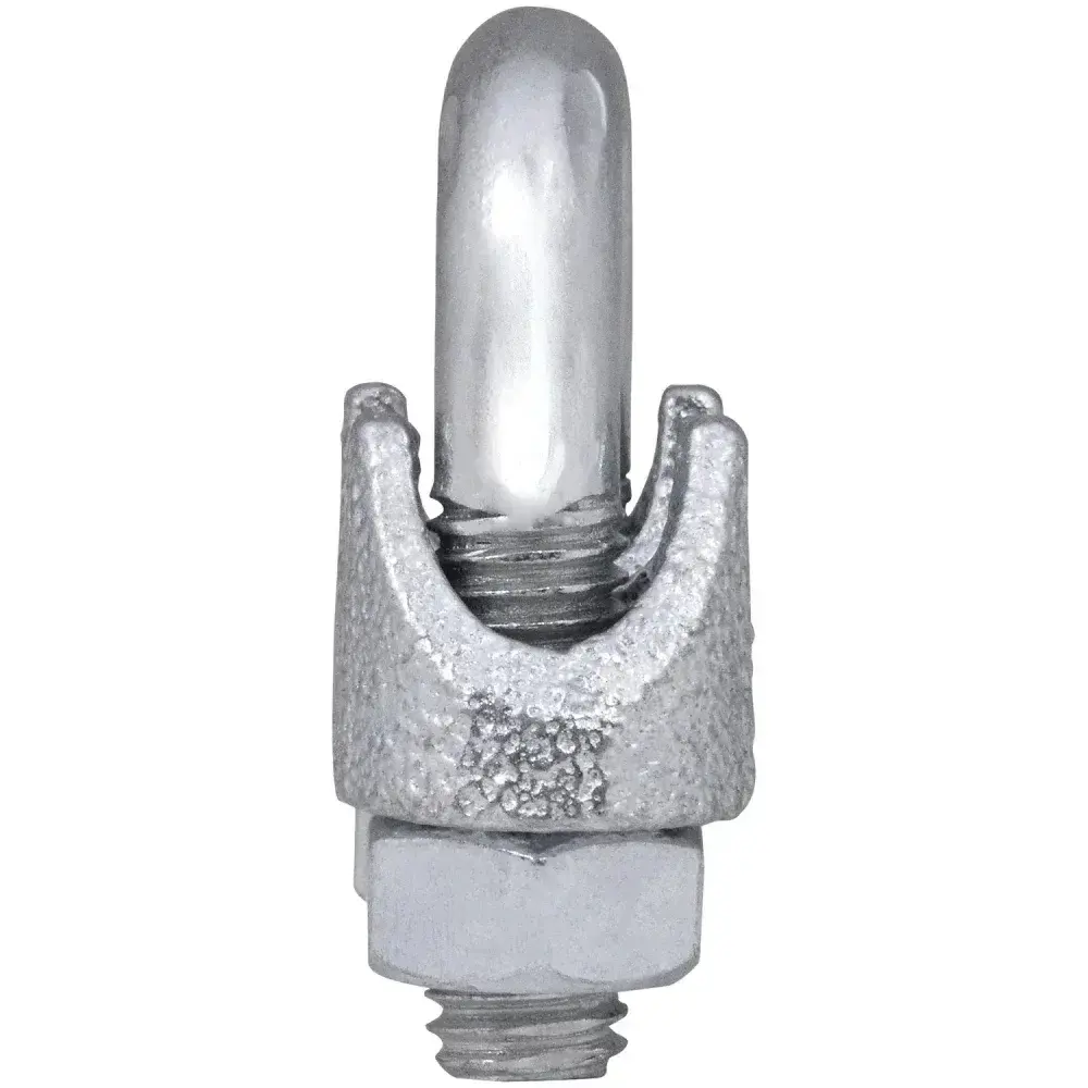 Grampo tipo clip para cabo de aço 3/8” 10 peç Acerosid — fotografia 3