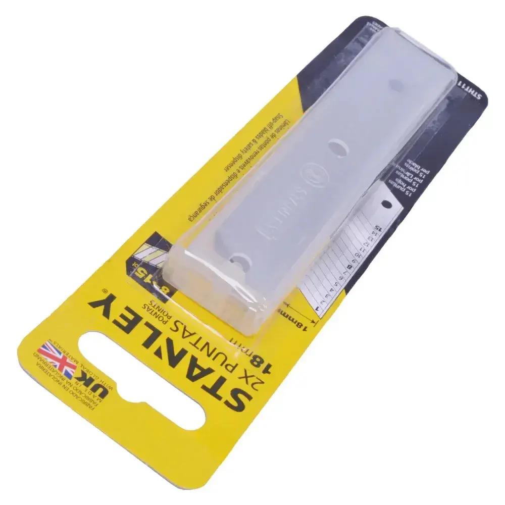Jogo de lâminas para estilete 10 pçs retrátil 18MM Stanley — fotografia 7