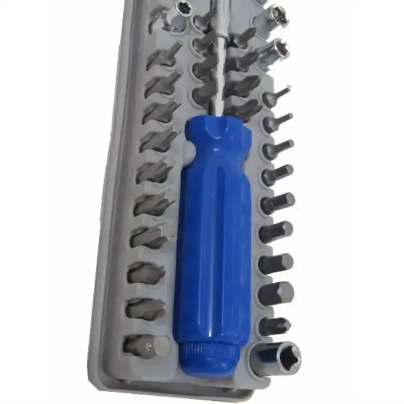 Kit soquetes bits fenda phillips. allen e torx com case 6007 Brasfort — fotografia 3