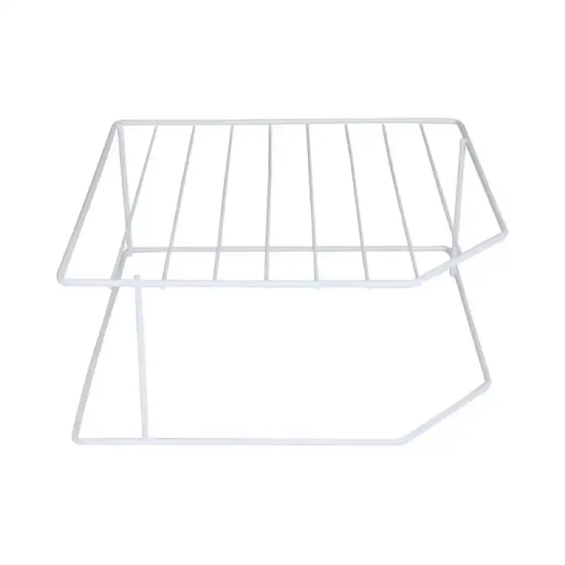 Organizador porta pratos horizontal viena 2 níveis em aço branco 990701 BEL — fotografia 5