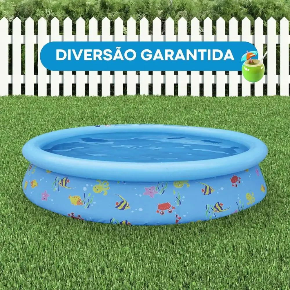 Piscina inflável infantil estampada 1.000 litros 100033 BEL — fotografia 5