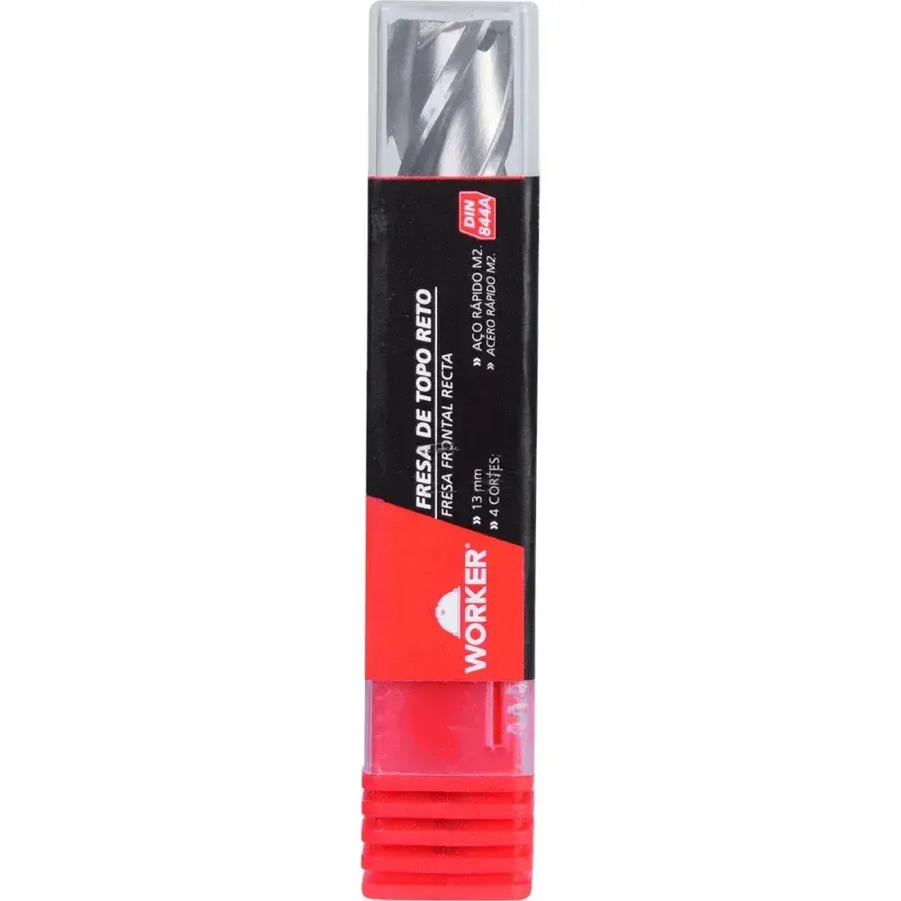 Fresa de topo reto aço rápido 13MM haste 12MM Worker — fotografia 12