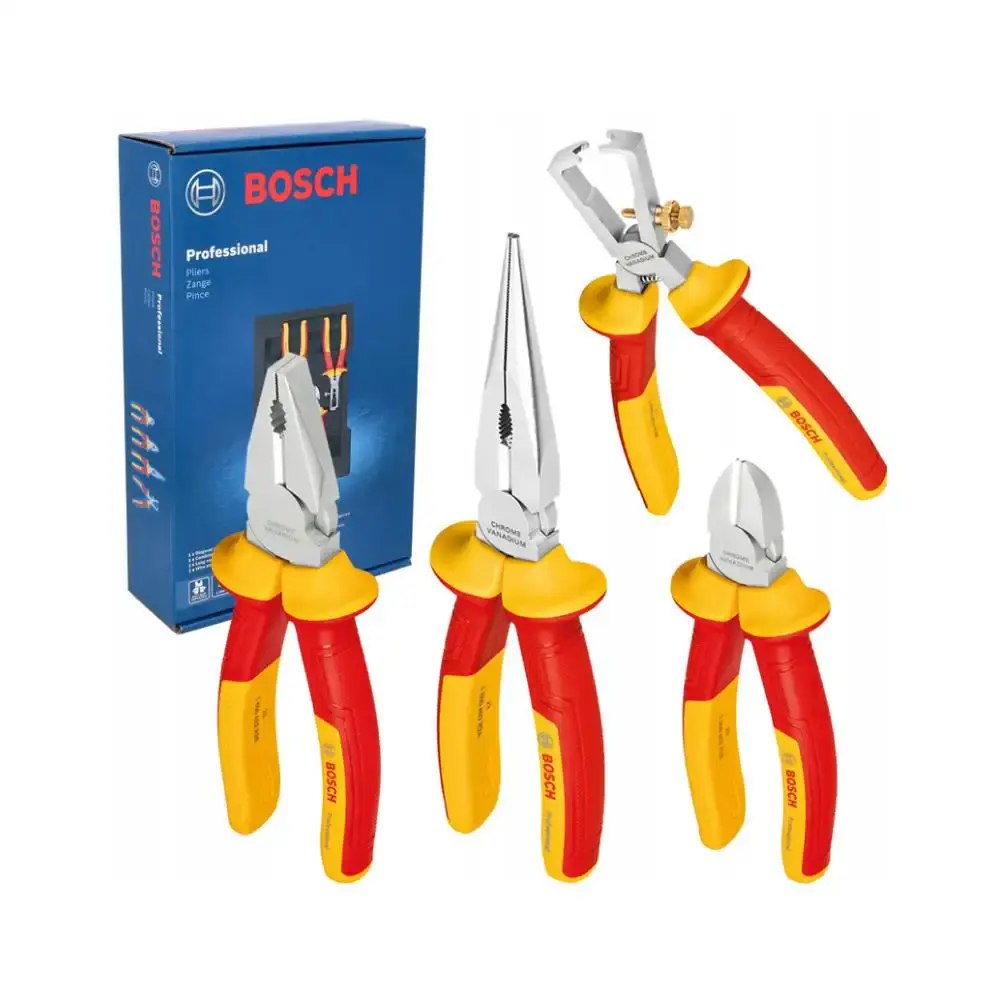 Conjunto alicates universal VDE 4 peças Bosch — fotografia 4