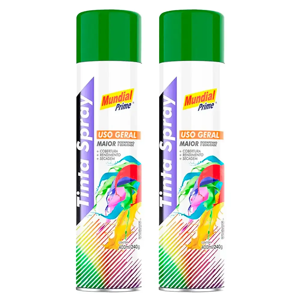 Tinta spray 400ML verde escuro 02 uni mundial prime — fotografia de referência