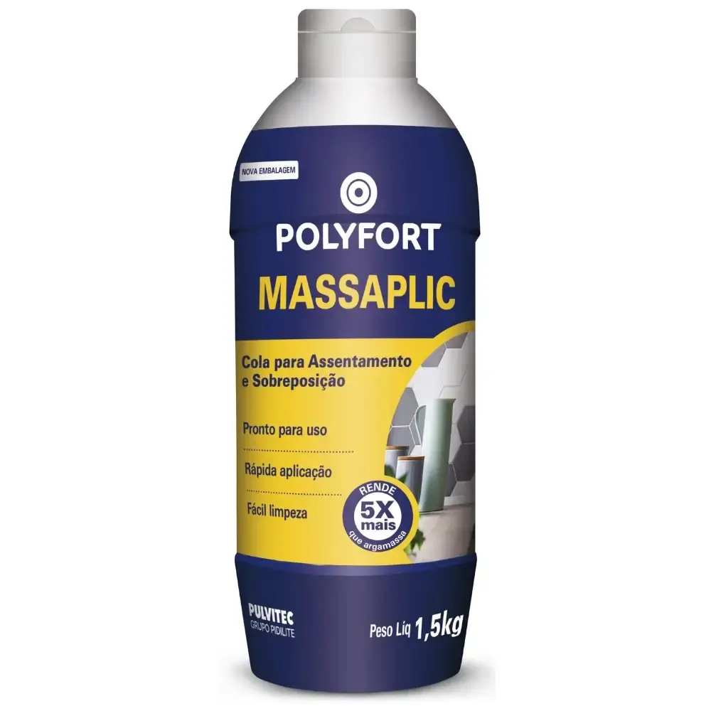 Cola para azulejo pastilha 1,5KG massaplic FA022 Pulvitec
