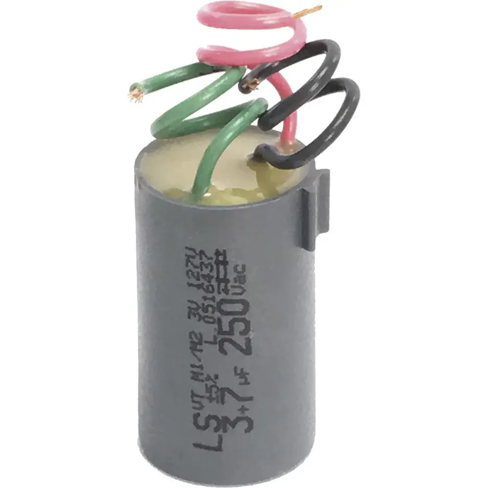 Capacitor 3 fios 250 vac 7+3 uf 10 peç Liege — fotografia de referência