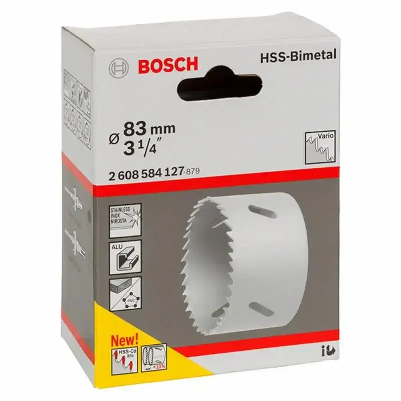 Serra copo 3.1/4 pol 83MM em aço bimetálico e cobalto Bosch — fotografia 4