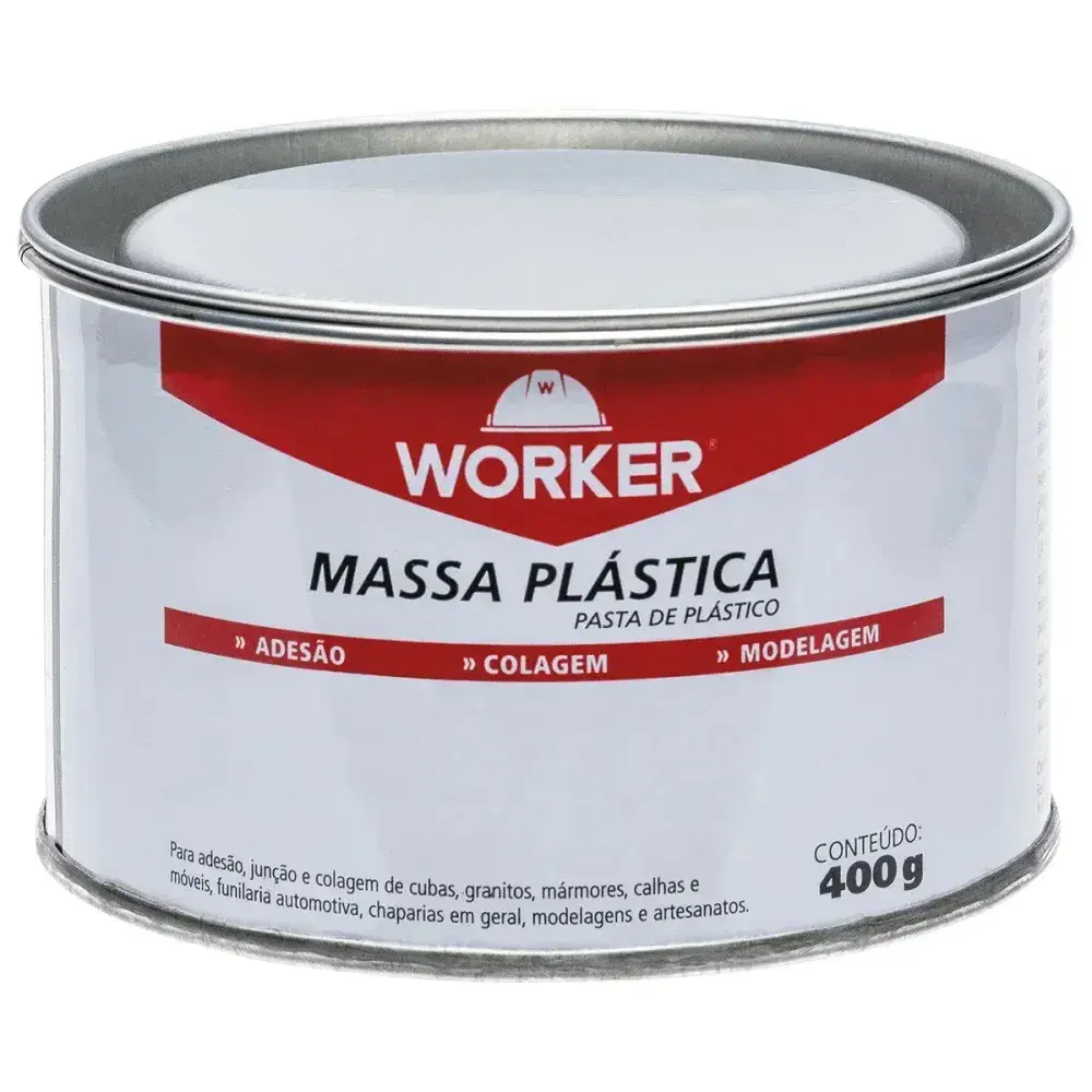 Massa plástica preta 400G Worker — fotografia 2