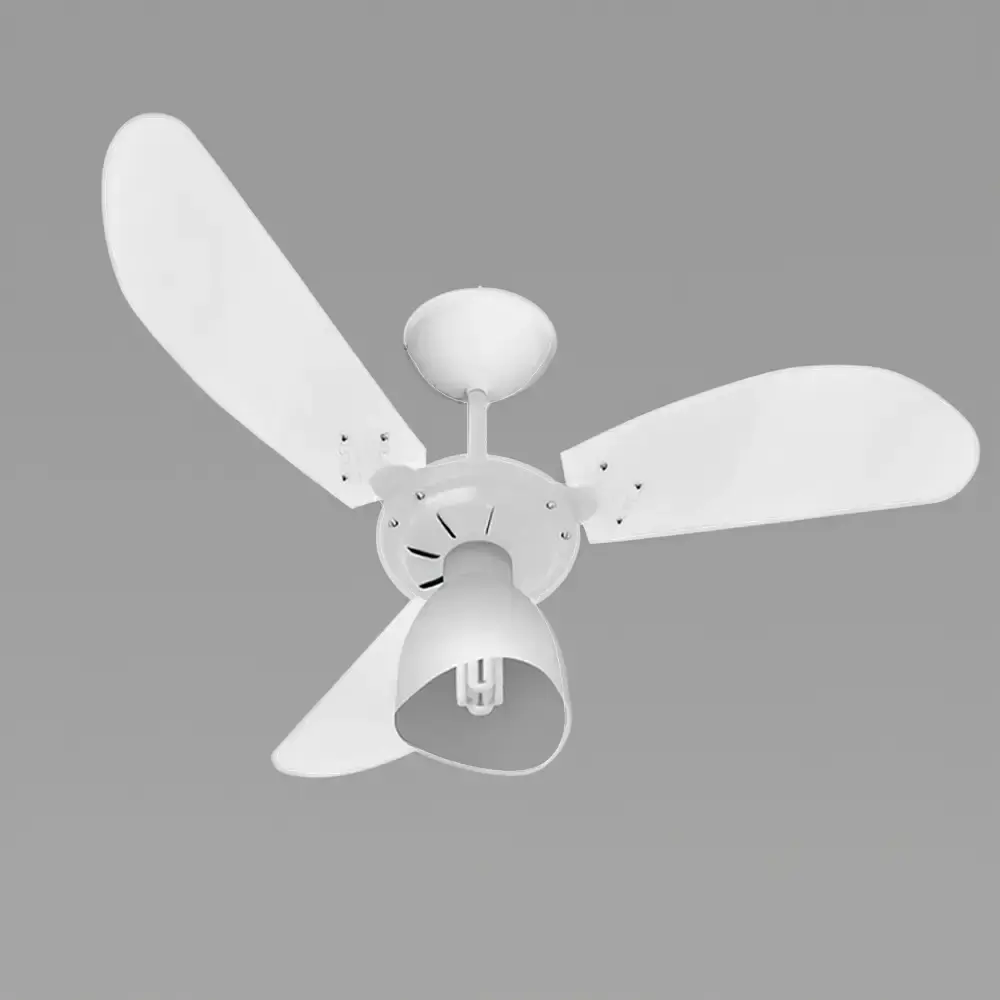 Ventilador de teto 3 pás 130W transparente várias cores Venti-delta 220 V Branco — fotografia 5