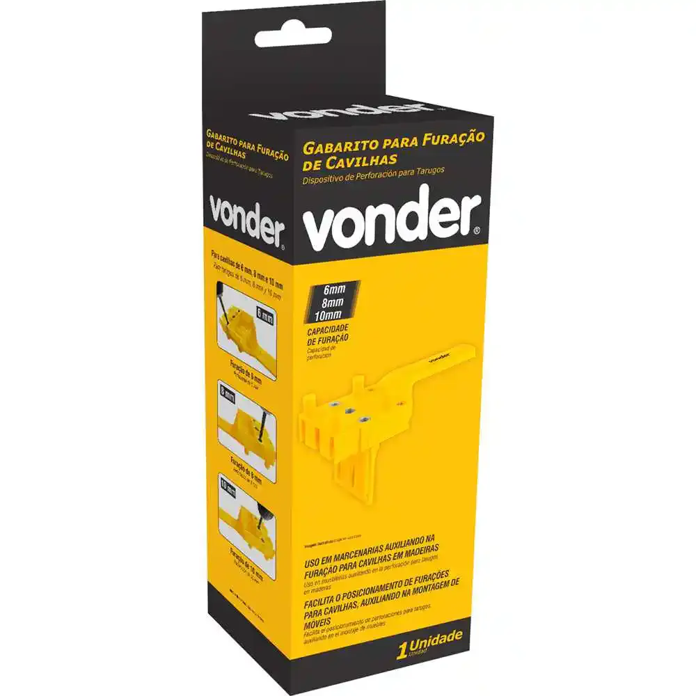 Gabarito para Cavilhas 6 a 10 mm Vonder — fotografia 6