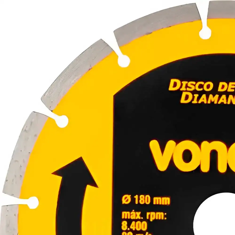 Disco Diamantado Segmentado 7 Pol x 25mm V3 180mm VONDER — fotografia 4