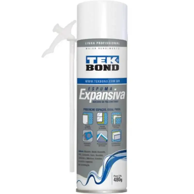 Espuma expansiva de PU uso profissional 480 GR 500 ML Tekbond — fotografia de referência