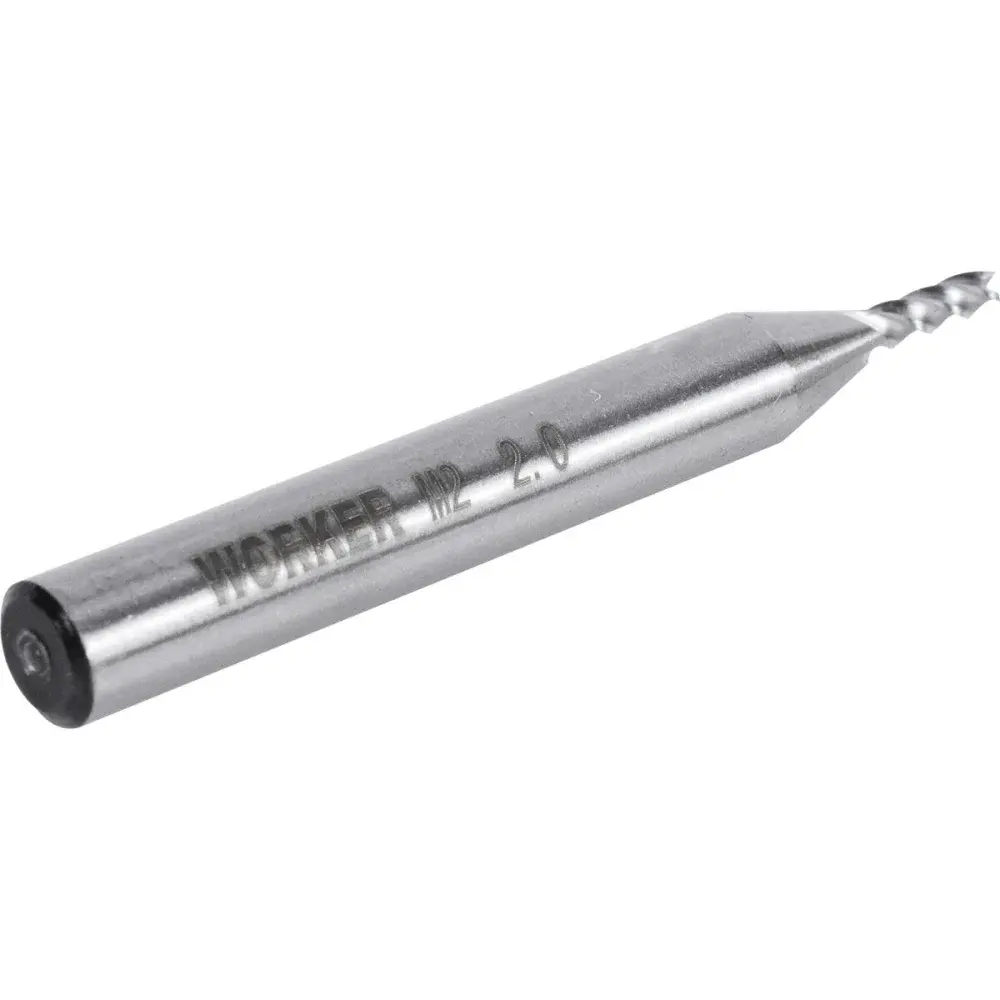 Fresa de topo reto aço rápido 2MM haste 6MM Worker — fotografia 4
