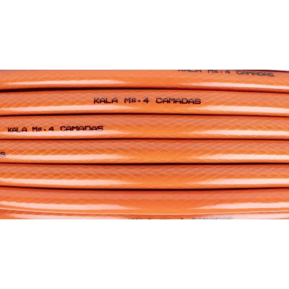 Kit mangueira jardim reforçada laranja 4 camadas 10M Kala — fotografia 5