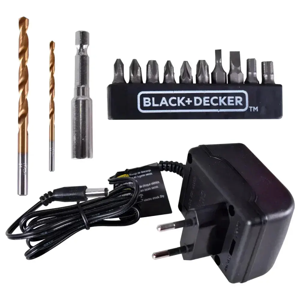 Furadeira parafusadeira à bateria 3/8 12V biv blackdecker Black & Decker — fotografia 10