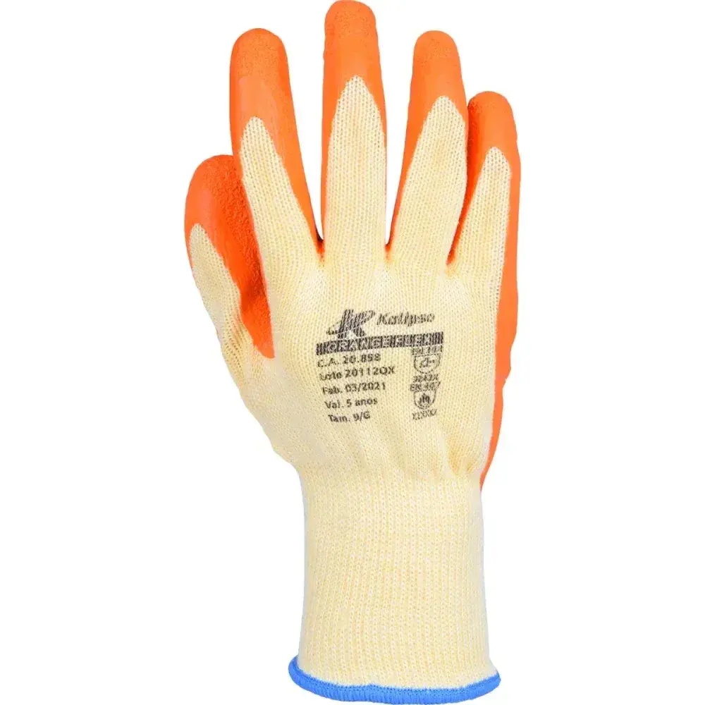 Luva banhada latex Kalipso orangeflex tam gd — fotografia 6