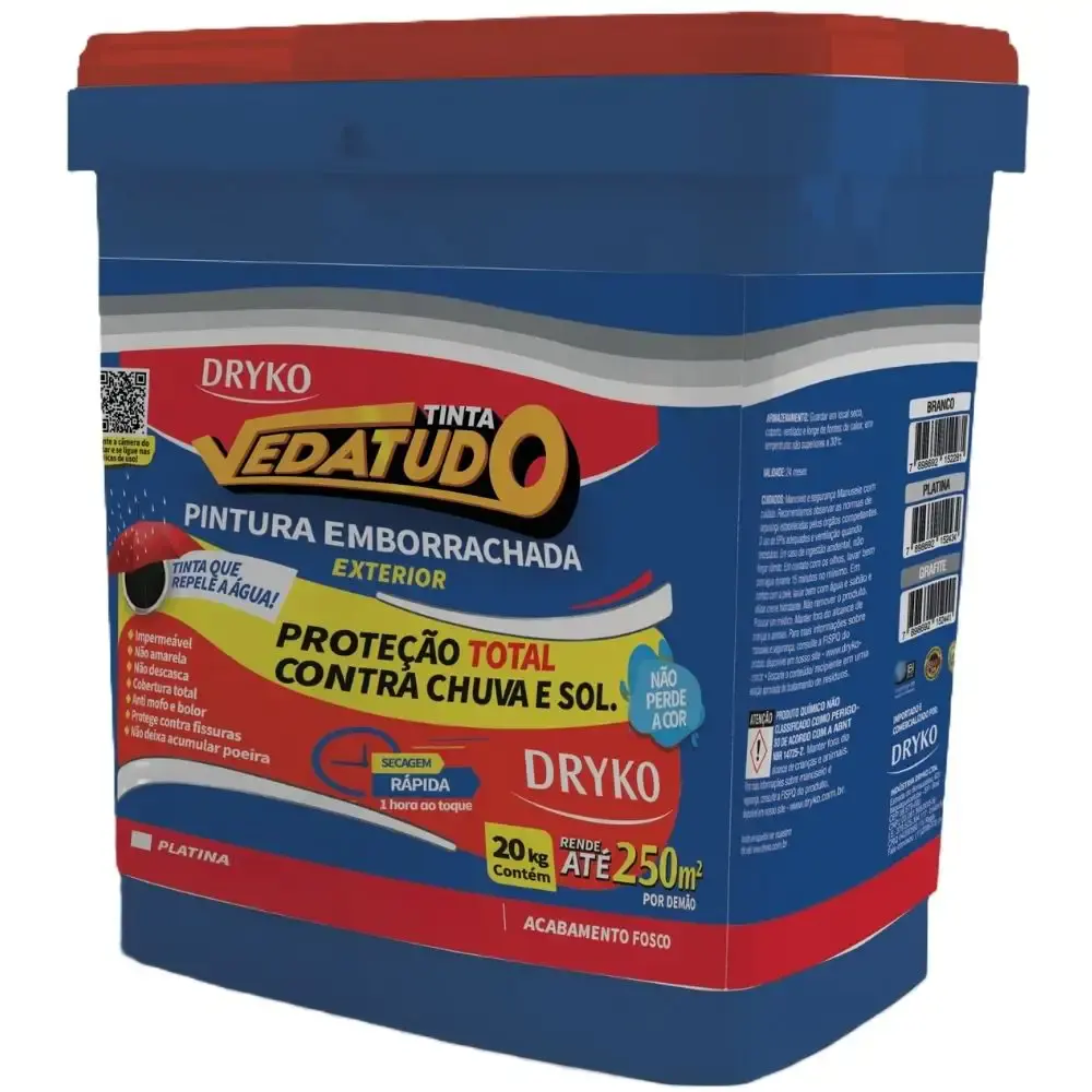 Tinta emborrachada platina 20 KG vedatudo Dryko