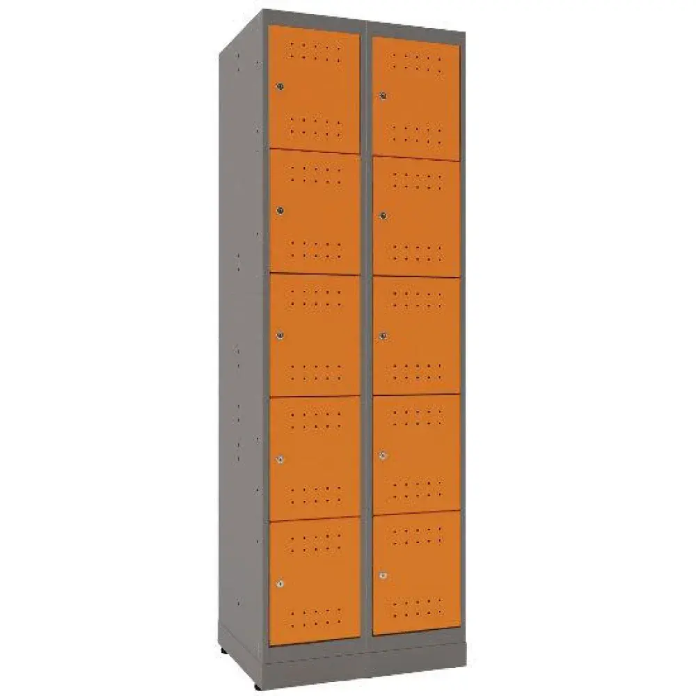 Armário guarda volumes 6155F Presto - duplo 10 portas com fechadura — fotografia de referência