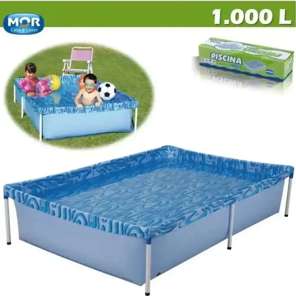 Piscina Retangular com Armação 1.000 Litros 189 x 126 x 42cm 1002 MOR — fotografia 3