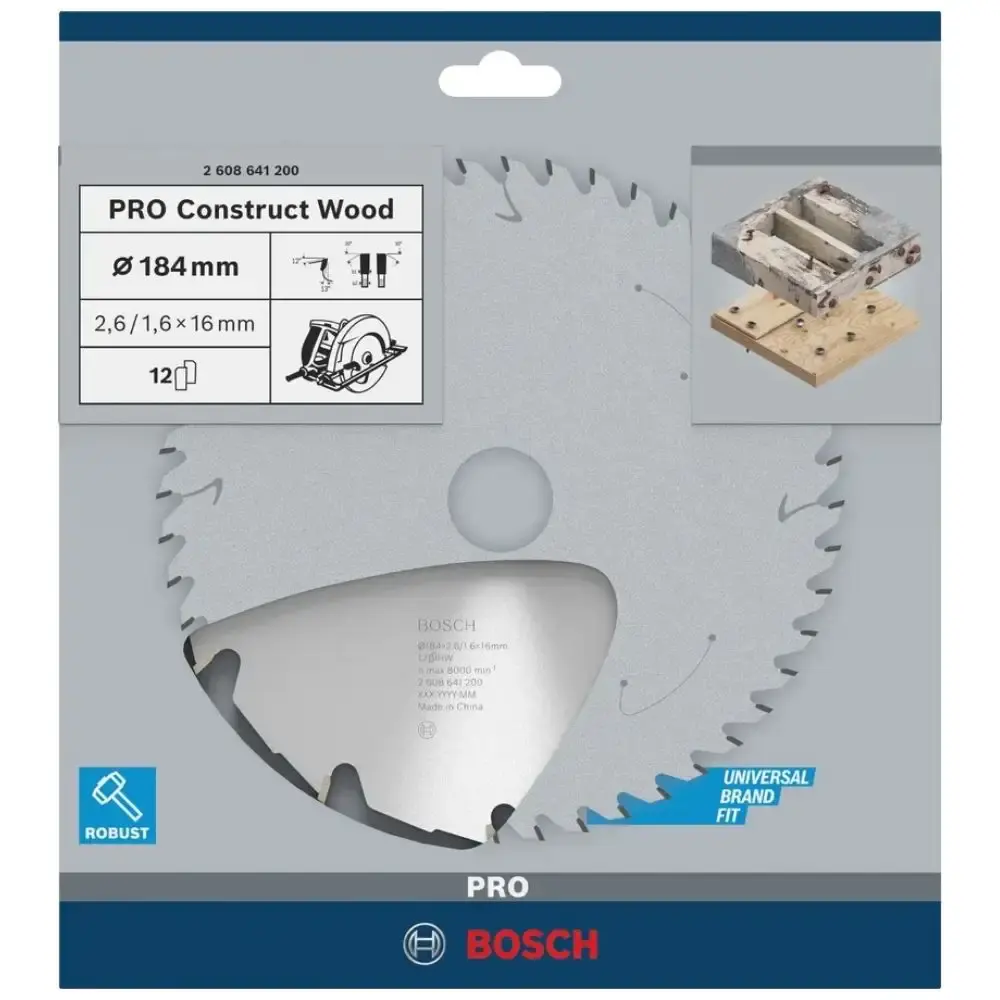 Disco de Corte ConstructWood 184 x 16 MM 12 Dentes BOSCH — fotografia 3