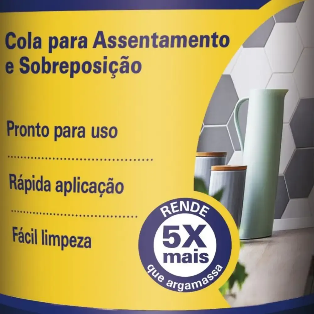 Cola para azulejo pastilha 1,5KG massaplic FA022 Pulvitec — fotografia 4