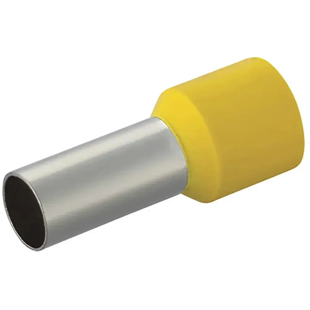 Terminal pré-isolado pino tubular 25MM² amarelo 100 peç Liege — fotografia de referência