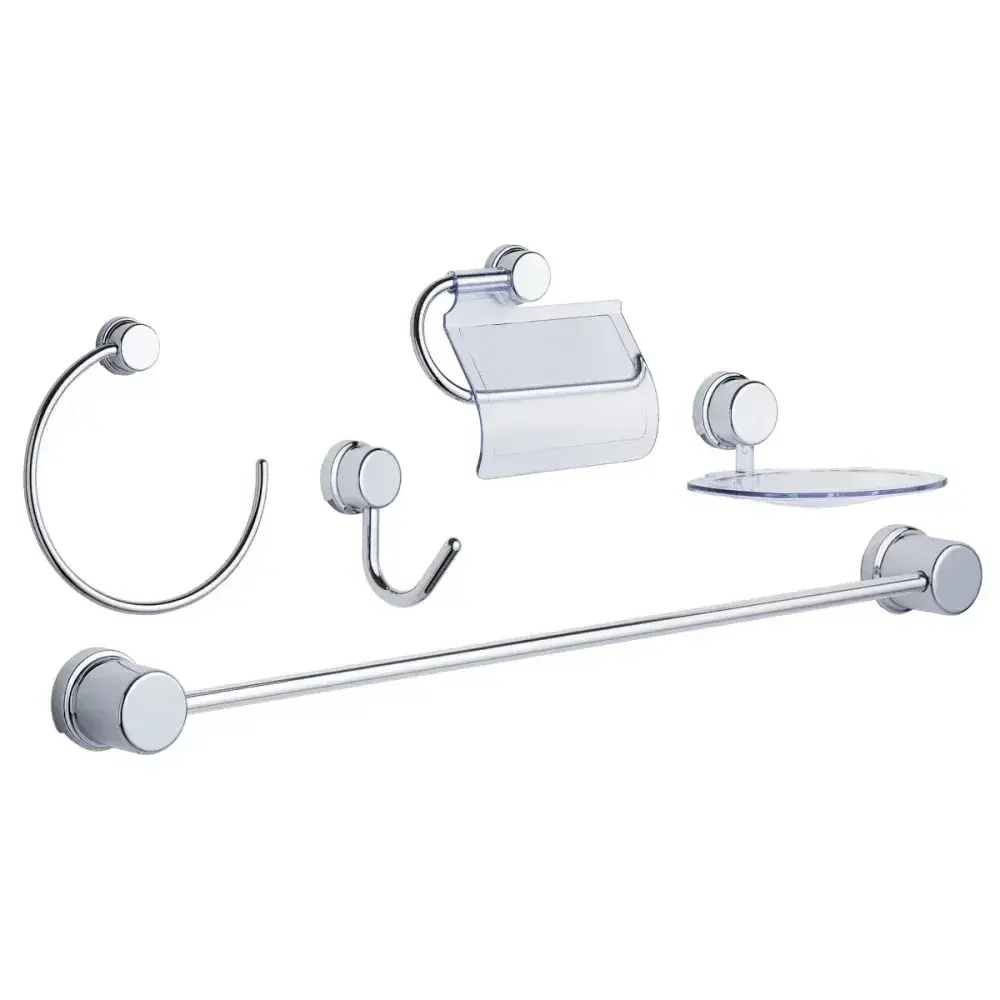 Kit de acessórios para banheiro com abs cromado 5 peç Kala — fotografia 3
