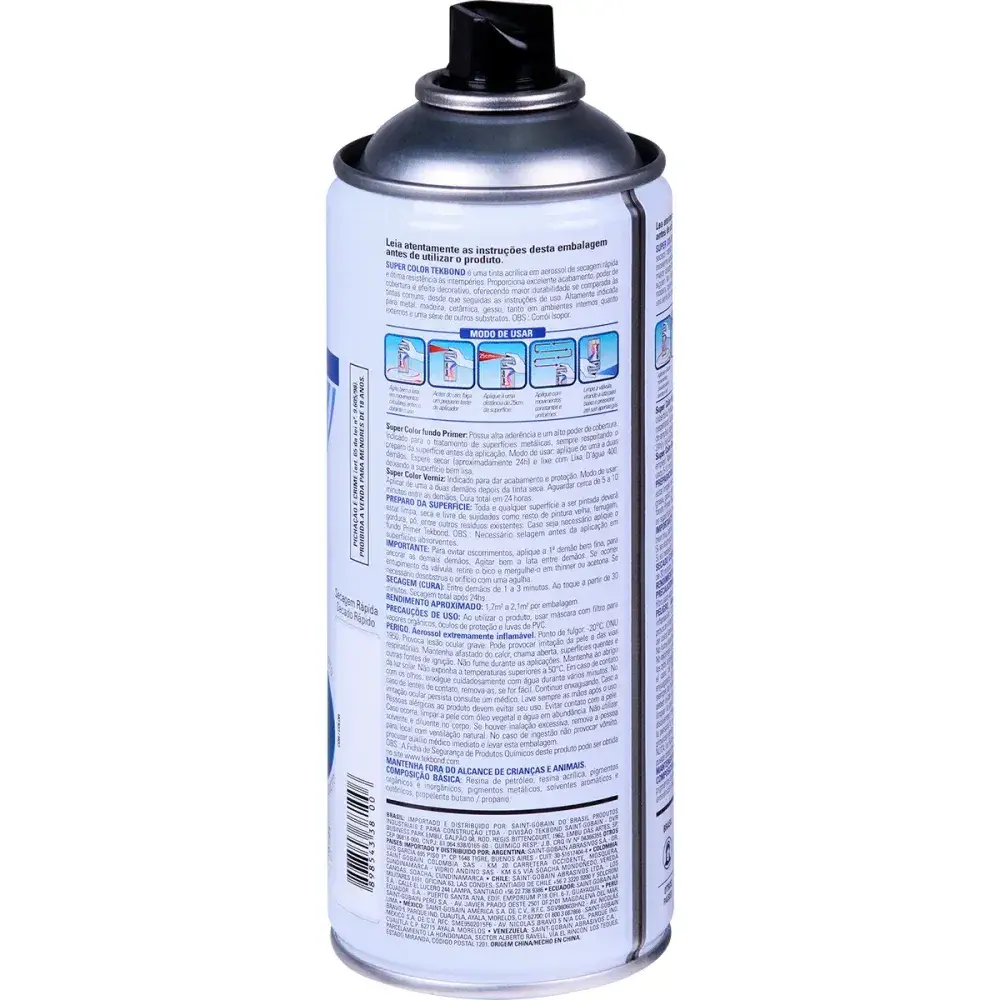 Tinta spray metálico Tekbond cobre 350ML — fotografia 8