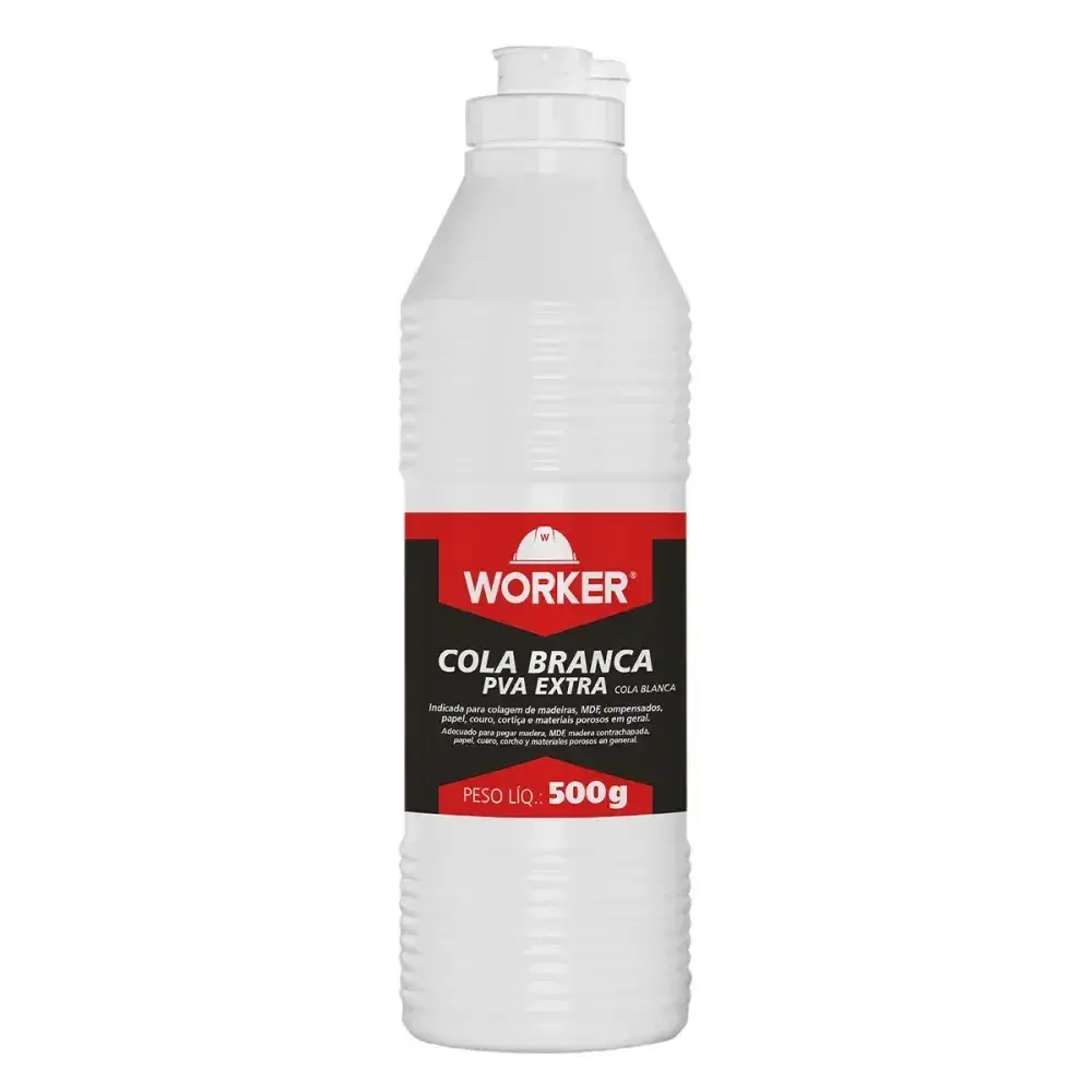 Adesivo cola branca pva extra 500G Worker — fotografia 2