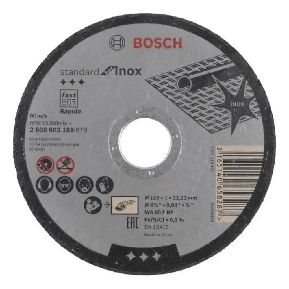 Disco para Corte de Inox 115mm x 1mm 2608603169 BOSCH — fotografia de referência