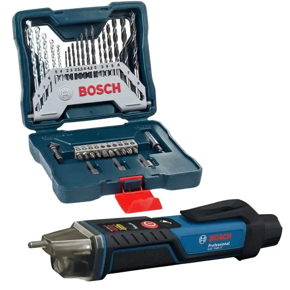 Detector de tensão GVD 1000-17 com kit de 33 peças x-line Bosch