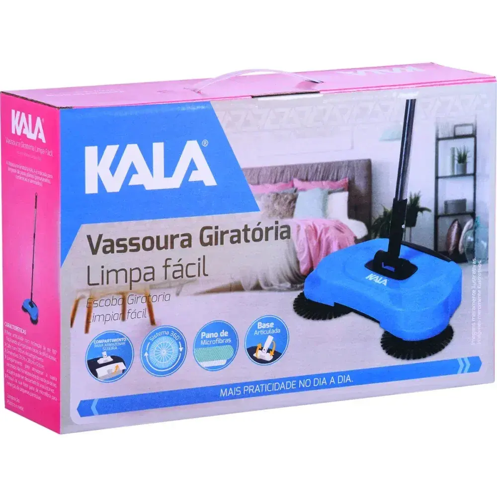 Vassoura giratória manual com base articulada 120CM Kala — fotografia 10