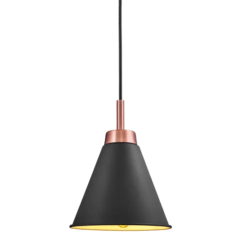 Luminária pendente mazin preto e dourado Kala — fotografia 4