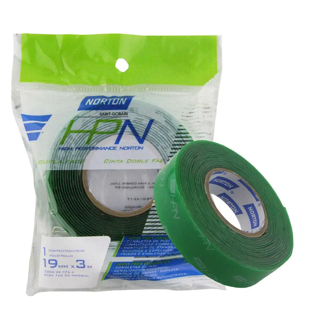 Fita dupla face multiuso hpn transparente 19MMX3M Norton — fotografia de referência
