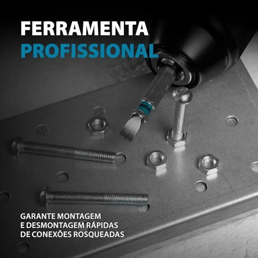 Bits de fenda 1/4 POL 50 MM N°2 com 10 unidades Gross — fotografia 6