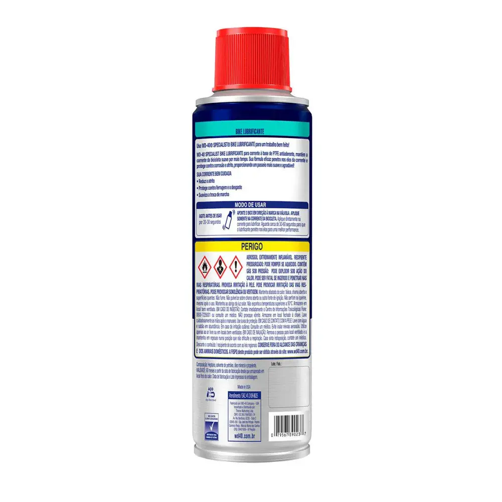 Lubrificante para corrente seco e úmido 255ML bike Wd-40 — fotografia 4