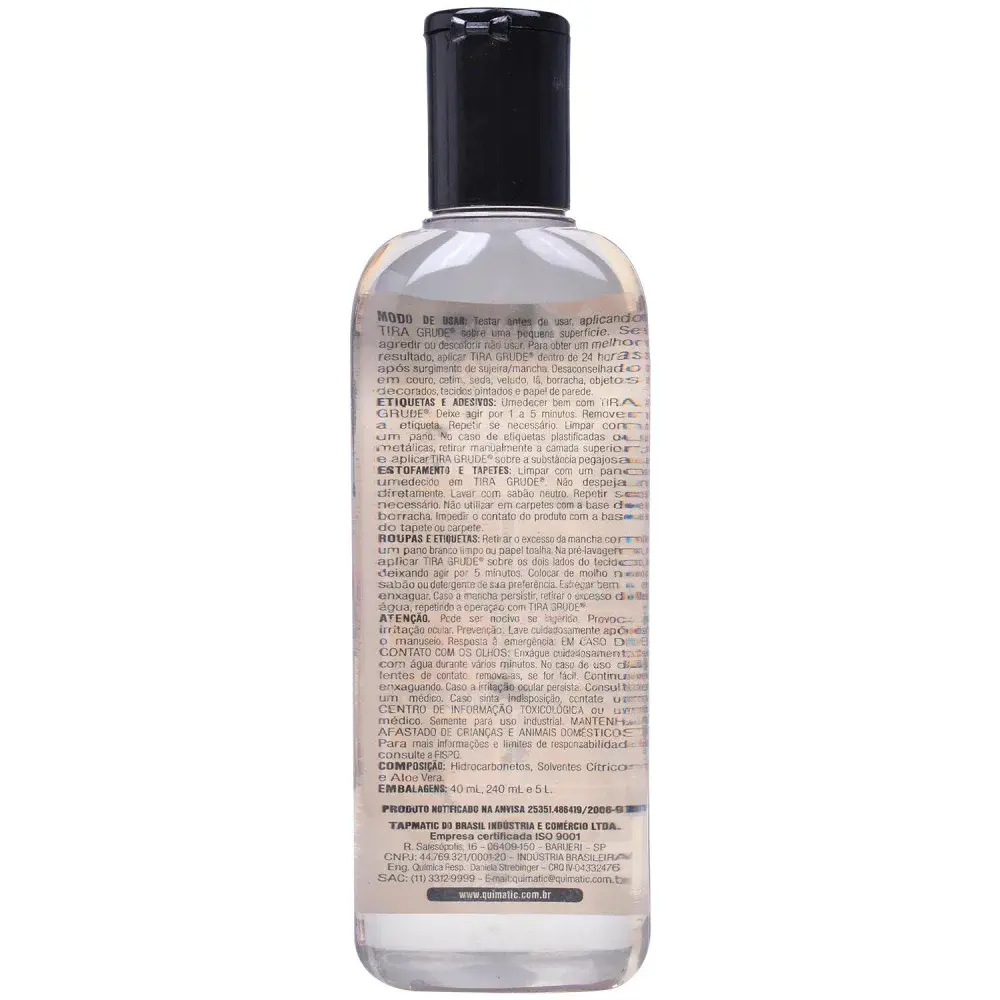 Removedor de etiquetas e pegajosidades 240ML quimatic Quimatic Tapmatic — fotografia 2