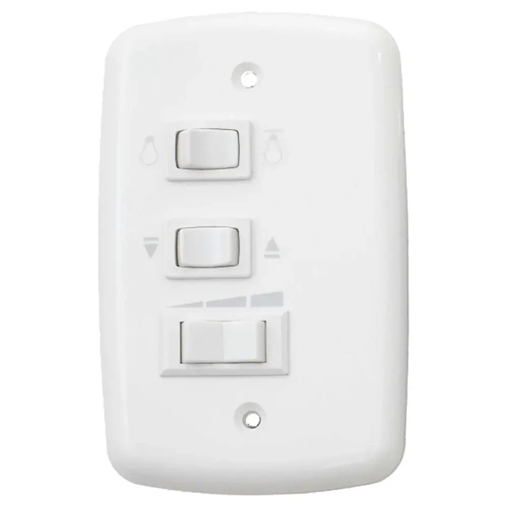 Chave ventilador 3V tecla 4,0+6,0UF 127V branca Liege — fotografia de referência