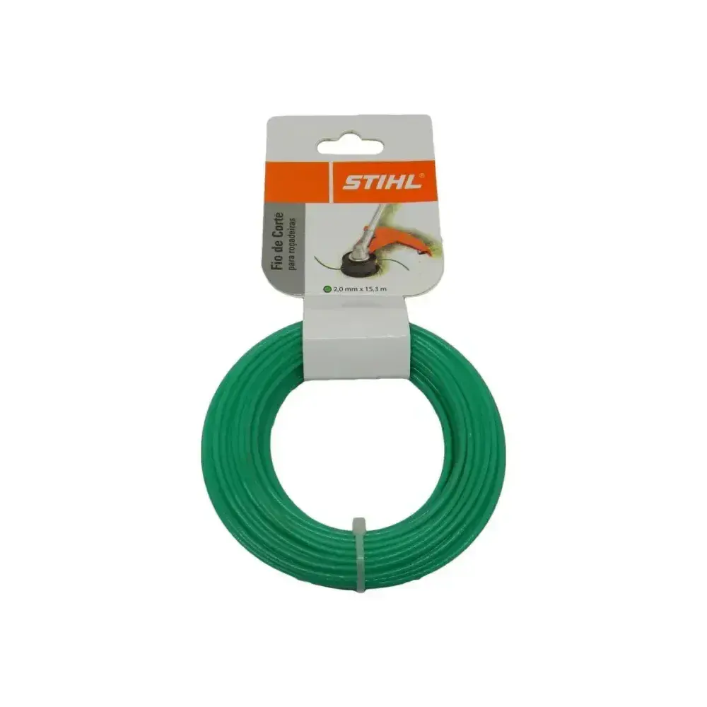 Fio de corte redondo para roçadeira verde 2MM 15,3MM Stihl — fotografia 2