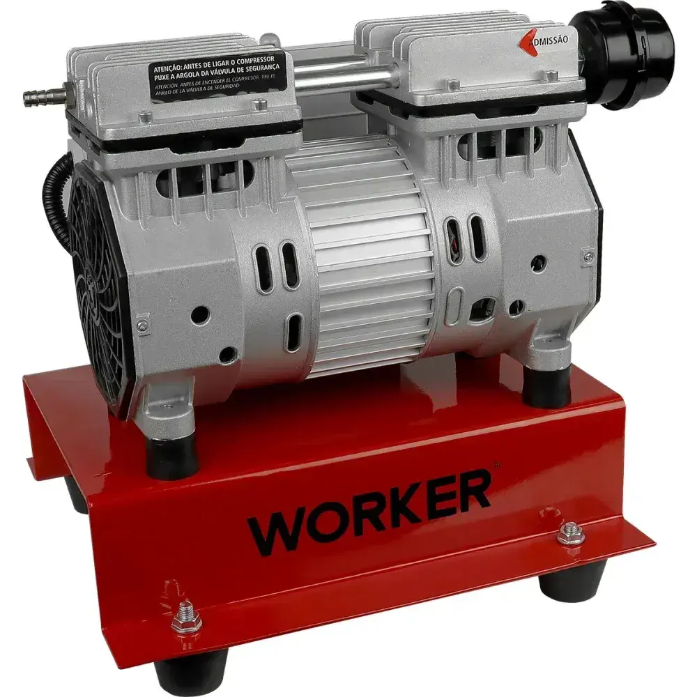 Compressor de ar direto 1/4 5PCM 8BAR 750W 220V Worker — fotografia 7