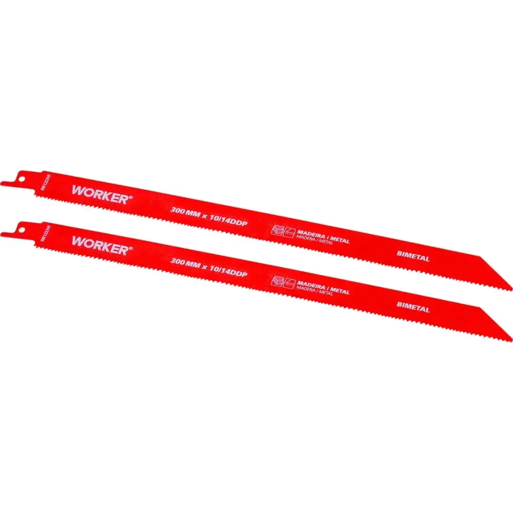 Lâmina para serra sabre bimetálica 1/2” 300MM 10/14 dentes Worker — fotografia 7