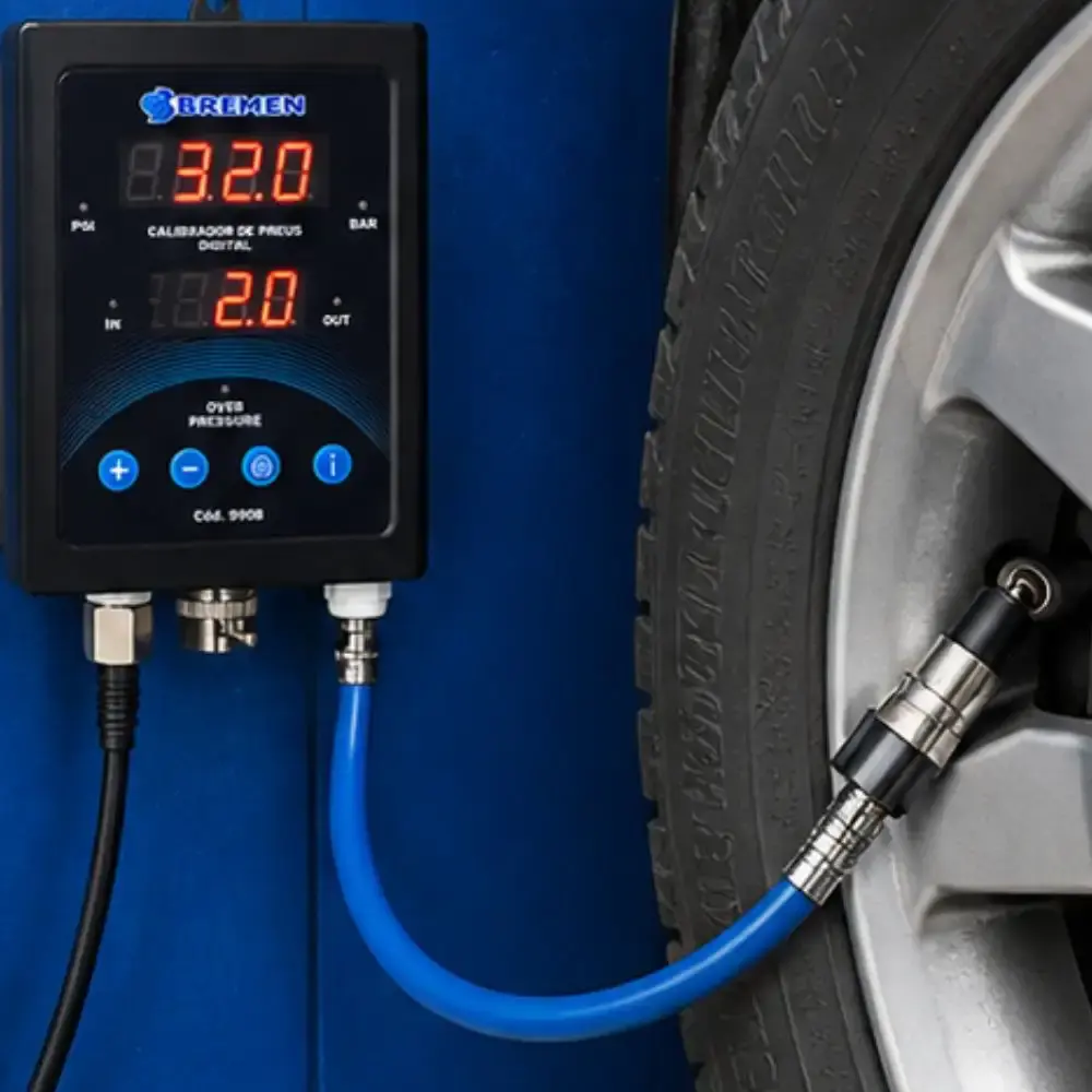 Calibrador digital para pneus 188 PSI display LED 220V Bremen — fotografia 4