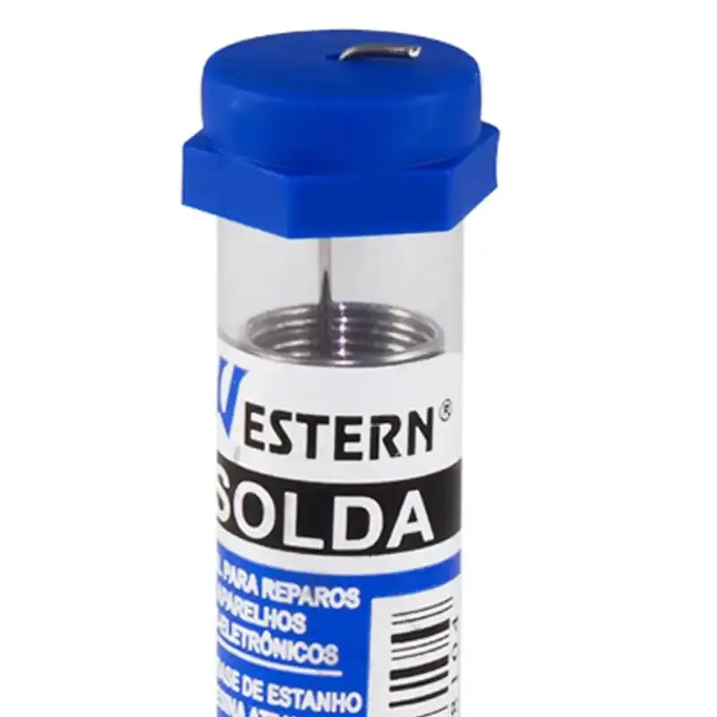 Estanho para solda em tubo 4 metros S-10 kit 10 unidades Western — fotografia 3