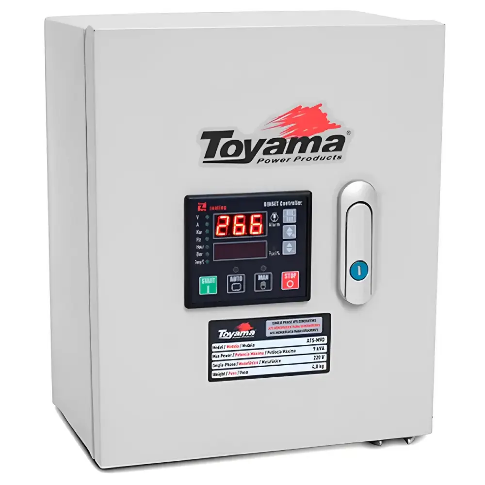 Painel ats de transferência trifásico para geradores 6,5 e 7,5KVA XP ATS-T9 Toyama — fotografia de referência
