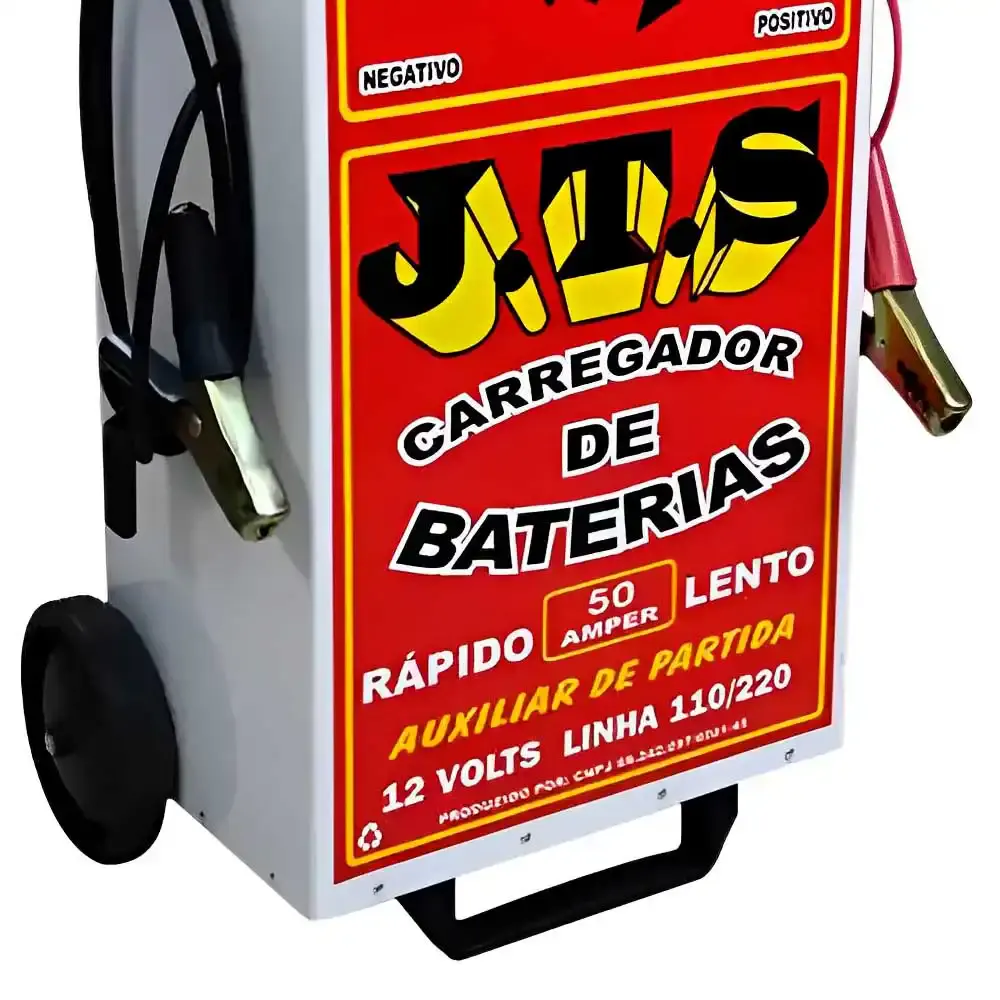 Carregador de Baterias 50A 12V c/ Auxiliar de Partida e Seletor J.T.S — fotografia 3